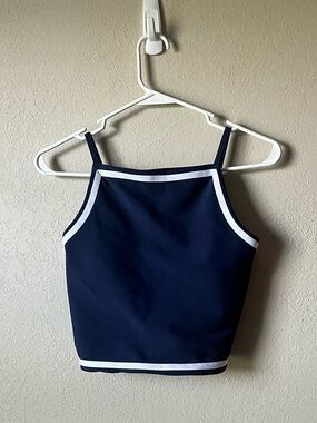YPB Navy Blue Longline Sports Bralette with Padding